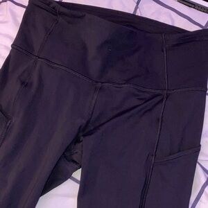 Lululemon Black Leggings with Reflective Accents